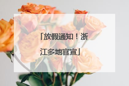放假通知！浙江多地官宣