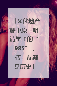 文化遗产耀中原｜明清学子的“985”，一砖一瓦都是历史