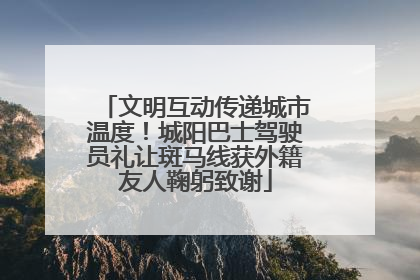 文明互动传递城市温度！城阳巴士驾驶员礼让斑马线获外籍友人鞠躬致谢