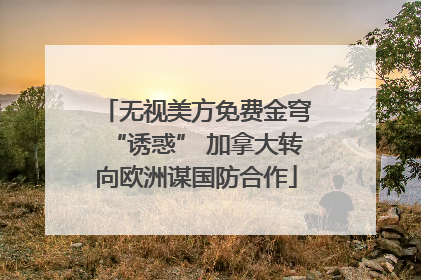 无视美方免费金穹“诱惑” 加拿大转向欧洲谋国防合作