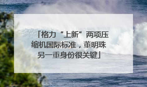 格力“上新”两项压缩机国际标准，董明珠另一重身份很关键