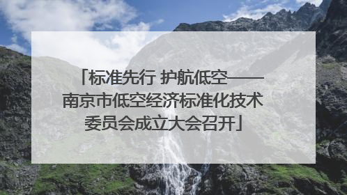 标准先行 护航低空——南京市低空经济标准化技术委员会成立大会召开