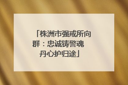 株洲市强戒所向群：忠诚铸警魂 丹心护归途