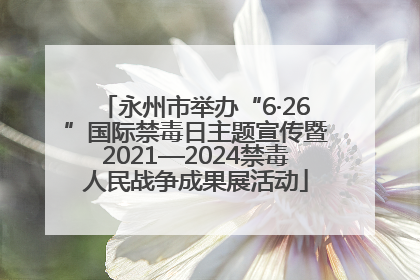 永州市举办“6·26”国际禁毒日主题宣传暨2021—2024禁毒人民战争成果展活动