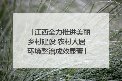 江西全力推进美丽乡村建设 农村人居环境整治成效显著