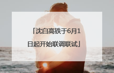 沈白高铁于6月1日起开始联调联试