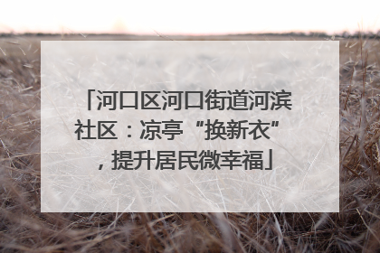 河口区河口街道河滨社区：凉亭“换新衣”，提升居民微幸福