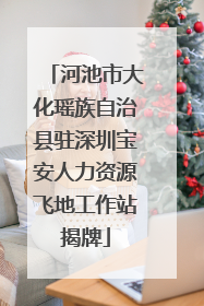 河池市大化瑶族自治县驻深圳宝安人力资源飞地工作站揭牌