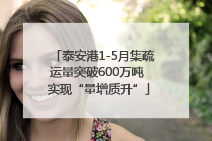 泰安港1-5月集疏运量突破600万吨 实现“量增质升”