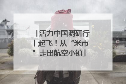 活力中国调研行丨起飞！从“米市”走出航空小镇