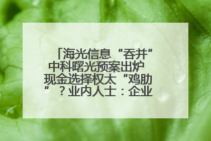 海光信息“吞并”中科曙光预案出炉 现金选择权太“鸡肋”？业内人士：企业不想大量现金流出