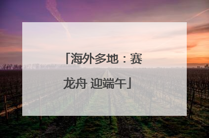 海外多地：赛龙舟 迎端午