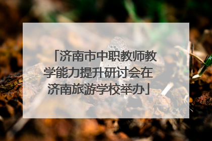 济南市中职教师教学能力提升研讨会在济南旅游学校举办