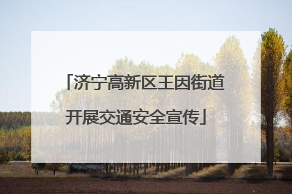 济宁高新区王因街道开展交通安全宣传