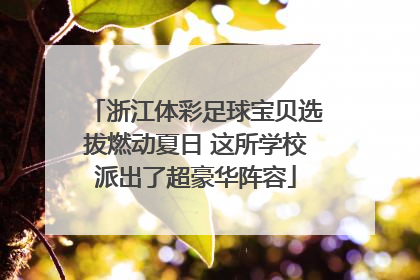 浙江体彩足球宝贝选拔燃动夏日 这所学校派出了超豪华阵容