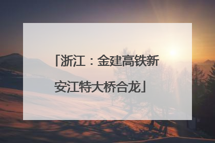 浙江：金建高铁新安江特大桥合龙