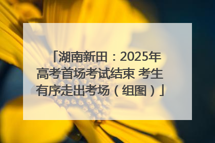 湖南新田：2025年高考首场考试结束 考生有序走出考场（组图）