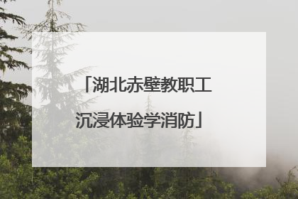 湖北赤壁教职工沉浸体验学消防