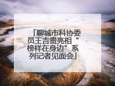 聊城市科协委员王吉贵亮相“榜样在身边”系列记者见面会
