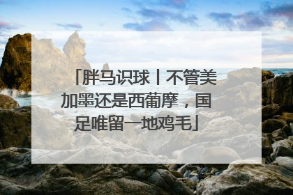 胖马识球丨不管美加墨还是西葡摩，国足唯留一地鸡毛