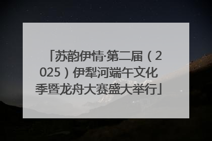苏韵伊情·第二届（2025）伊犁河端午文化季暨龙舟大赛盛大举行