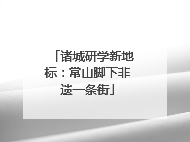 诸城研学新地标：常山脚下非遗一条街