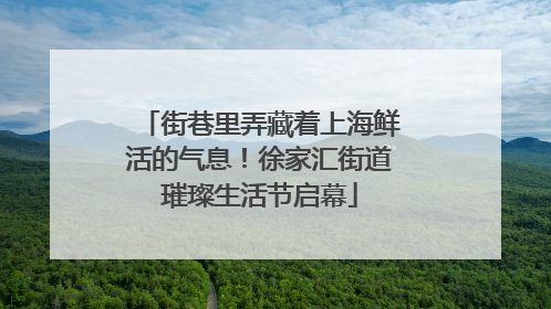 街巷里弄藏着上海鲜活的气息！徐家汇街道璀璨生活节启幕