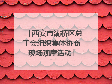 西安市灞桥区总工会组织集体协商现场观摩活动