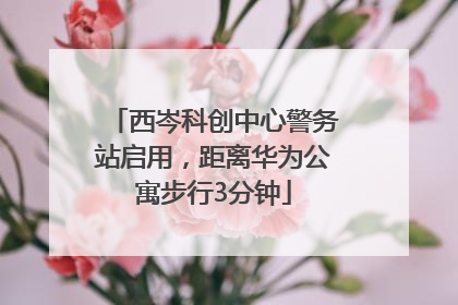 西岑科创中心警务站启用，距离华为公寓步行3分钟