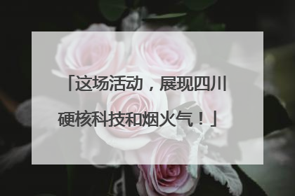 这场活动，展现四川硬核科技和烟火气！