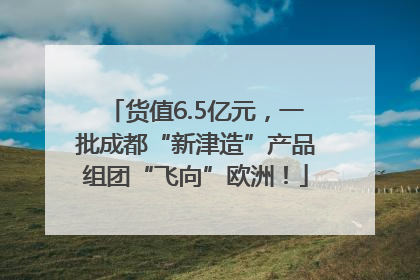 货值6.5亿元，一批成都“新津造”产品组团“飞向”欧洲！