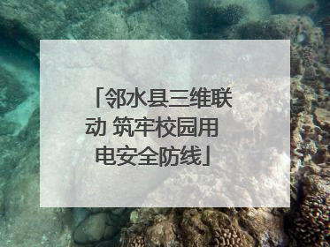 邻水县三维联动 筑牢校园用电安全防线