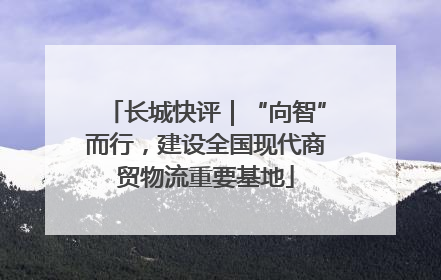 长城快评｜“向智”而行，建设全国现代商贸物流重要基地