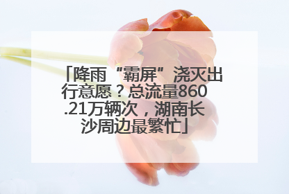 降雨“霸屏”浇灭出行意愿？总流量860.21万辆次，湖南长沙周边最繁忙