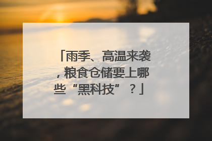雨季、高温来袭，粮食仓储要上哪些“黑科技”？