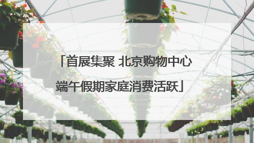首展集聚 北京购物中心端午假期家庭消费活跃