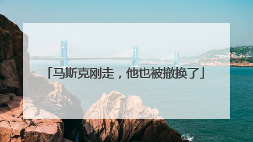 马斯克刚走，他也被撤换了