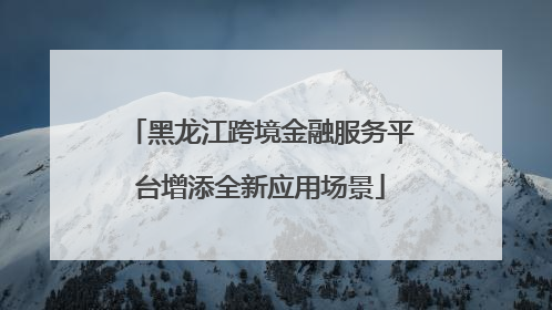 黑龙江跨境金融服务平台增添全新应用场景