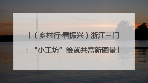 （乡村行·看振兴）浙江三门：“小工坊”绘就共富新图景