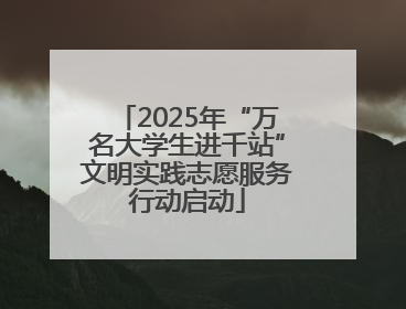 2025年“万名大学生进千站”文明实践志愿服务行动启动