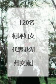 20名柯坪妇女代表赴湖州交流